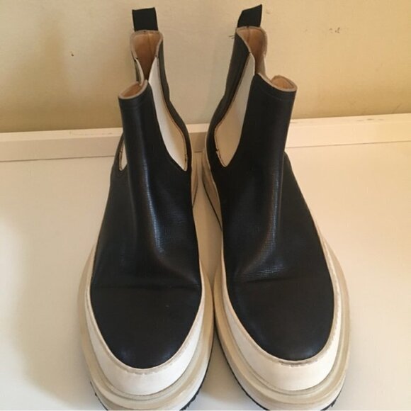 sartori Gold Leather Platform Ankle Chelsea Boots - Picture 3 of 9